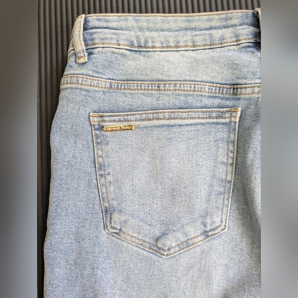 Michael Kors Women's Selma Flare High Rise Blue Jeans Slim Through Hip Sz 14 - Picture 5 of 15